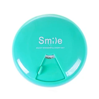 【iSFun】微笑圓型＊旋轉一周7格藥盒/多色可選