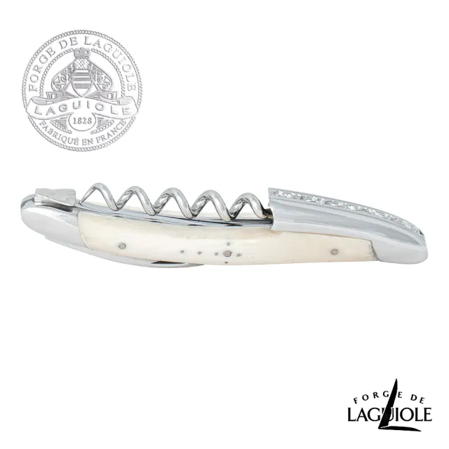【Forge de Laguiole】頂級手工牛骨亮面刻藤侍酒刀