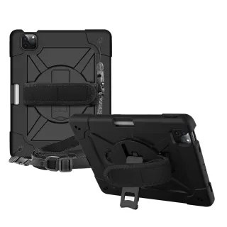 【Didoshop】iPad Air 10.9吋/2020撞色三防平板保護殼 附支架手帶 防塵 防摔 防震(WS038)