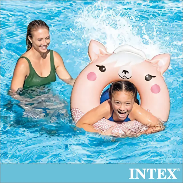 【INTEX】動物造型游泳圈-美洲駱駝-樹懶-貓咪-3款可選(59266)
