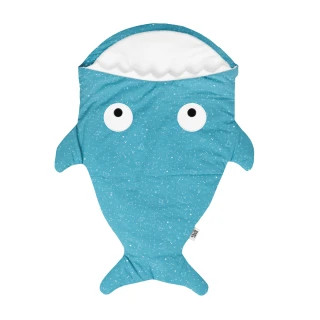 【BabyBites 鯊魚咬一口】西班牙設計-純棉嬰幼兒多功能睡袋-星空鯊魚 寶石綠(輕量版)