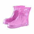 【EZlife】中筒防滑拉鏈式防雨鞋套