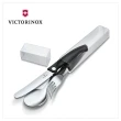 【VICTORINOX 瑞士維氏】餐具三件組 Swiss Classic 削皮刀、叉、匙套裝 橘色/黑色(6.7192.F3 /6.7192.F9)