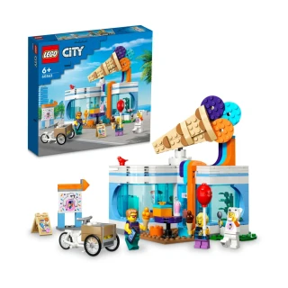 【LEGO 樂高】城市系列 60363 冰淇淋店(商店玩具 兒童積木 DIY積木 趣味遊戲)