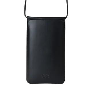 【Alto】皮革手機包 / 皮革斜背包 - 渡鴉黑(手機保護套 肩背包 手機小包 減壓背帶)