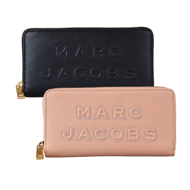 【MARC JACOBS 馬克賈伯】MARC JACOBS CONTINENTAL 12卡精緻荔枝紋牛皮拉鍊長夾(兩色)