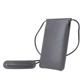 【Alto】皮革手機包 / 皮革斜背包 - 礫石灰(手機保護套 肩背包 手機小包 減壓背帶)