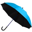 【雙龍牌】藍色風暴無敵傘防風自動直傘防曬晴雨傘(抗UV黑膠陽傘A6399)