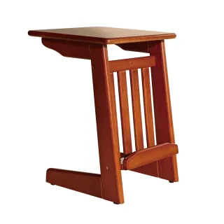 【WAKUHOME 瓦酷家具】無語木作柚木色全實木側桌 沙發小邊桌 A025-001