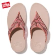 【FitFlop】LULU CRYSTAL FEATHER TOE-POST SANDALS 閃耀多色水鑽夾腳涼鞋-女(柔和粉)