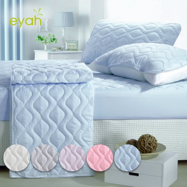 【eyah 宜雅】買一送一 台灣製鋪棉保潔墊床包式(單人加大/雙人/加大)