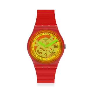 【SWATCH】Gent 原創系列手錶RETRO-ROSSO 復古風華 瑞士錶 錶(34mm)