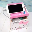 【HELLO KITTY】凱蒂貓 多功能手機架收納單抽盒 置物盒 桌上收納 文具收納(正版授權台灣製)