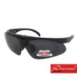 【Docomo】專業可掀設計款　質感黑色偏光抗UV400運動眼鏡　鏡片可上掀式(贈可配度數內框 頂級偏光)