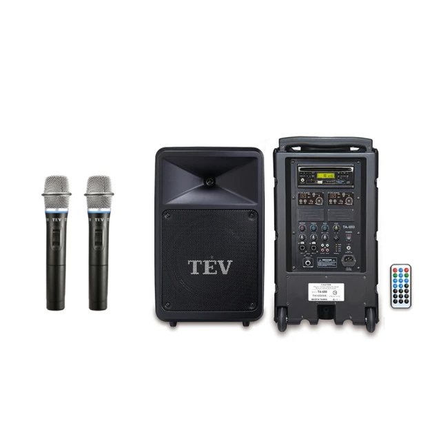 TEV TA-780 CD-2(雙頻無線移動式擴音機 含2手握麥克風 CD/USB/SD/BT/280W)