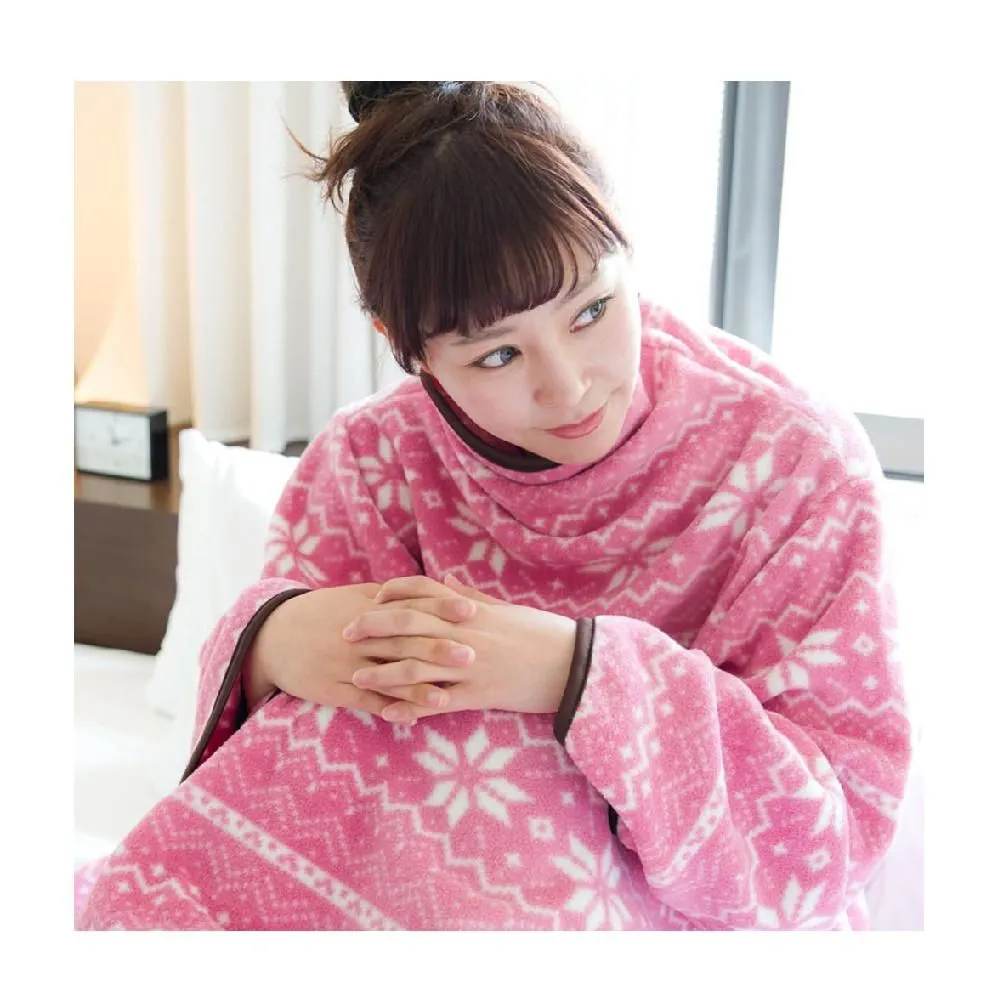 【棉花田】NuKME時尚多功能創意印花袖毯-多色可選