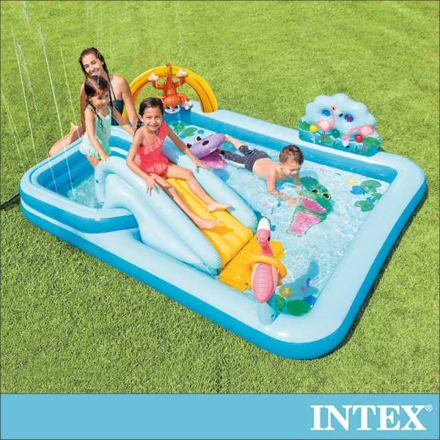 【INTEX】森林冒險大型戲水池244x198x71x深20cm 493L  適2歲+(57161)