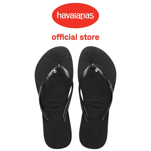 【havaianas 哈瓦仕】拖鞋 女鞋 夾腳拖 人字拖 巴西 水晶 Crystal SW II 黑 4145651-0090W