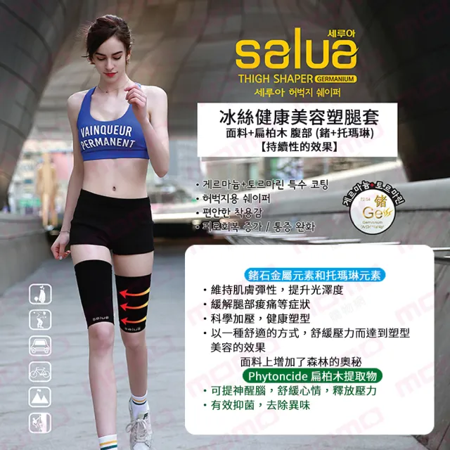 【salua】專利鍺元素顆粒彈力大腿套(塑身 美腿 運動)