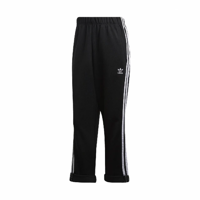 adidas 愛迪達 九分褲 Boyfriend Pants 女款 愛迪達 三葉草 反折 男友褲 穿搭 黑 白(GD2259)