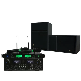 【BARY】數位型DTS藍芽HDMI+超高頻無線麥克風唱歌套裝音響組(K-10-301)