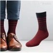 【sNug 給足呵護】科技紳士除臭襪-條紋紅(紳士襪/西裝襪/中筒襪/長襪/10秒除臭襪)