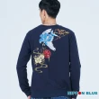 【BLUE WAY】男裝 金標匠鷹之翼大學T 長袖 上衣-日本藍