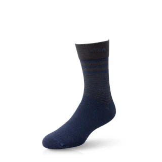 【sNug 給足呵護】科技紳士除臭襪-條紋藍(紳士襪/西裝襪/中筒襪/長襪/10秒除臭襪)