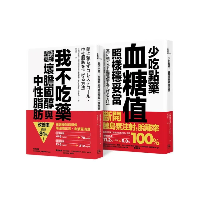 不依賴藥物 暢銷雙套書（我不吃藥，照樣擊退壞膽固醇與中性脂肪＋少吃點藥，血糖值照樣穩妥當）
