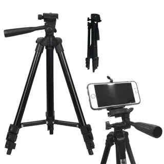 【樂居家】手機相機通用三腳架-鍍黑款