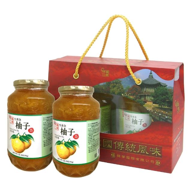 【韓味不二】韓國 生黃金柚子茶禮盒1kgx2入(送禮推薦/節慶送禮/春節禮盒/端午送禮/中秋送禮/中秋禮盒)
