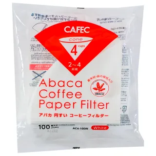 【日本三洋產業CAFEC】總代理 CAFEC ABACA梯形扇型濾紙3-5人份 / 原色(AB-102-100B)