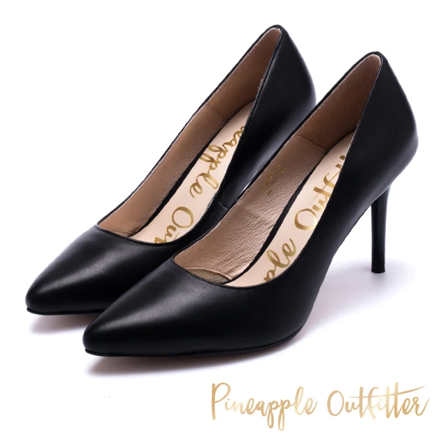 【Pineapple Outfitter】SCARLET BACK 時尚百搭 鏡面尖頭高跟鞋(黑色)