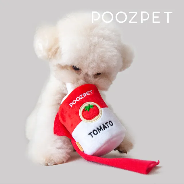 【POOZPET】寵物益智 遊戲紓壓藏食玩具-番茄罐頭款(PT035)