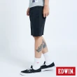 【EDWIN】男裝 JERSEYS 加大碼 EJ3棉復古休閒短褲(黑色)
