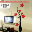 【Osun】花瓶款式客廳餐廳民宿飯店lobby大廳店面自黏立體壓克力雕花壁貼裝飾(CE357-特大)
