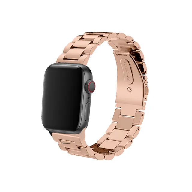 【DAYA】Apple Watch 1-9代/SE 38/40/41mm 不鏽鋼金屬錶帶(附錶帶調整器)