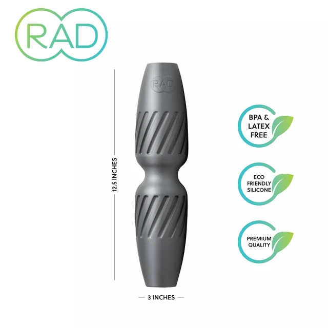 【RAD Roller】Muscle Flushing Kit 肌肉舒緩套組 螺旋滾筒+按摩滾軸(按摩滾筒 瑜珈柱 筋膜放鬆 滾輪)