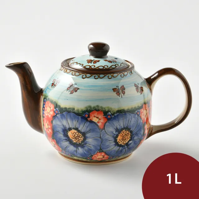 波蘭陶】波蘭陶Cerraf 茶壺茶壺陶瓷壺水壺陶瓷茶壺1L 波蘭手工製(水澤