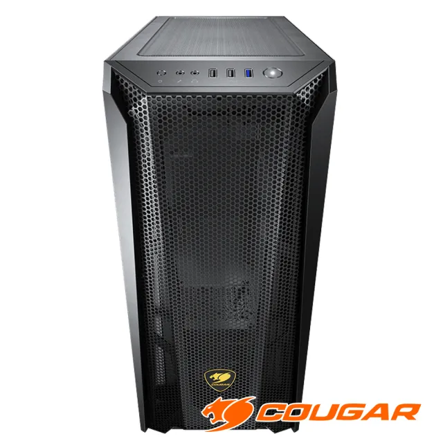 【COUGAR 美洲獅】MX660 Mesh 鐵網面板中塔機箱 電腦機殼(全透視鋼化玻璃左側板)