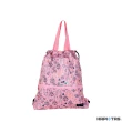 【HAPI+TAS】新 日本原廠授權 防潑水束口袋 粉紅森林(HAP0053/旅行收納包/ 旅行袋/ 購物袋)