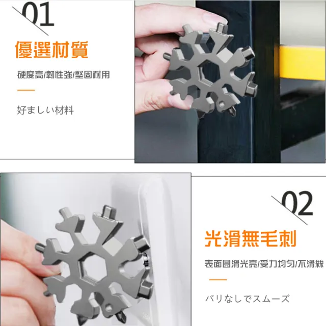 【DR.Story】露營必備精工18合一螺絲起子雪花板手(戶外露營 露營用品 工具卡 螺絲起子 電鑽)