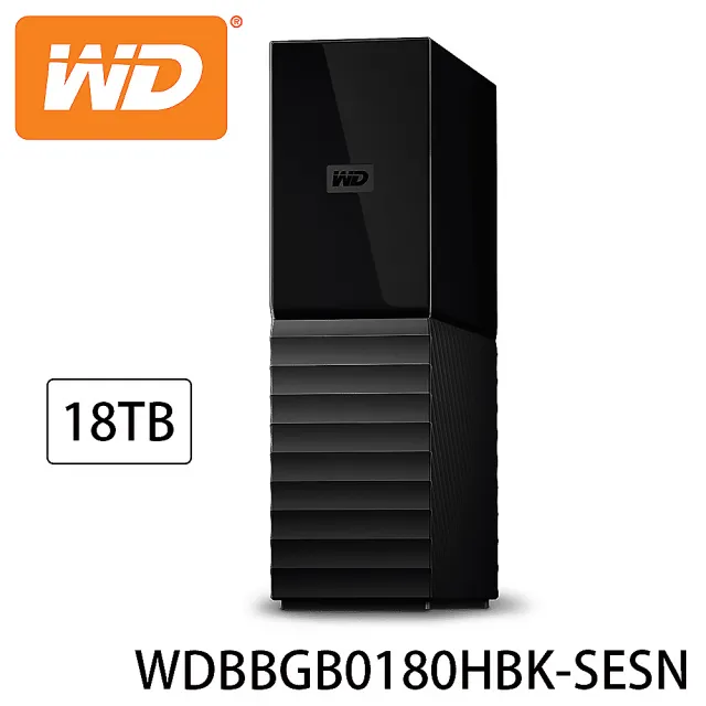 【WD 威騰】My Book 18TB 3.5吋外接硬碟(WDBBGB0180HBK-SESN)