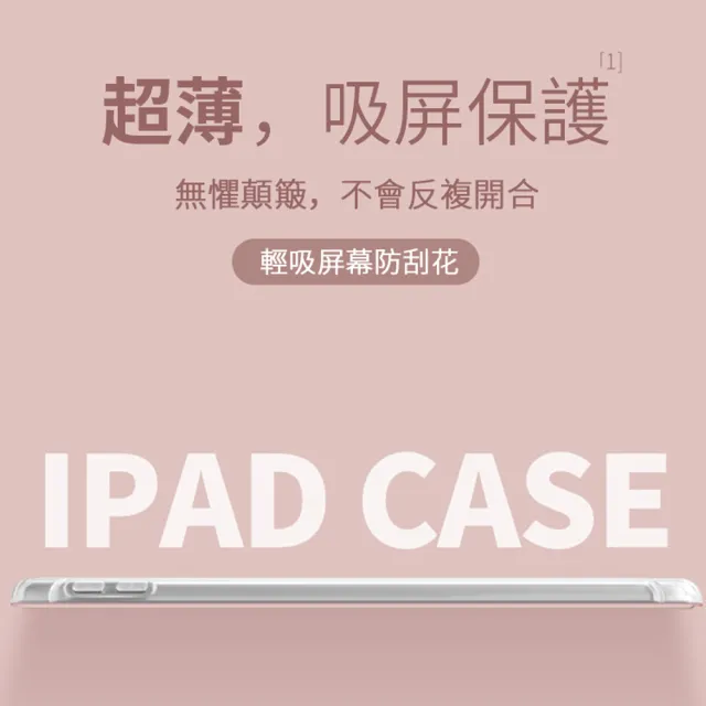 【ANTIAN】iPad Air 5/Air 4 通用 10.9吋 2022/2020版 透明後殼平板皮套 內置筆槽保護套