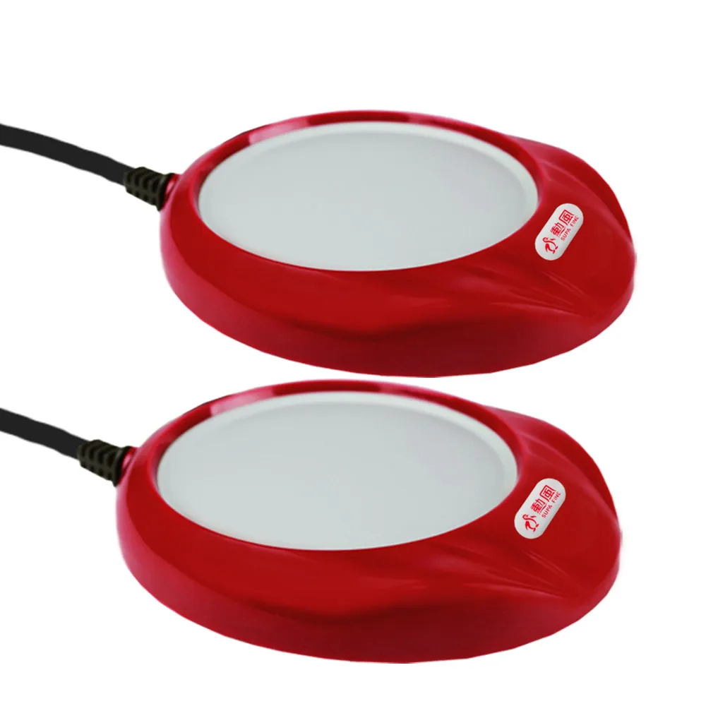 【勳風】電熱式保溫杯墊加熱杯墊保溫盤恆溫/夠溫夠暖-紅色2入組(HF-J888)
