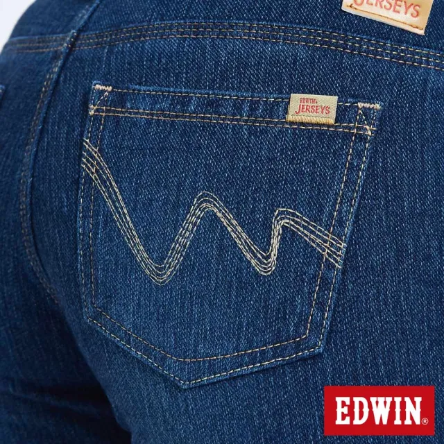 【EDWIN】女裝 JERSEYS 迦績 EJ2中低腰窄管牛仔褲(中古藍)