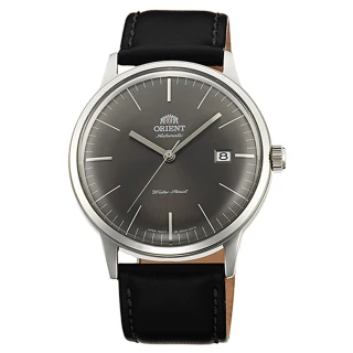 【ORIENT 東方錶】ORIENT東方錶 DATE II紳士英爵自動上鍊機械錶-灰面x40.5mm(FAC0000CA0)