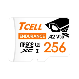 【TCELL 冠元】MicroSDXC UHS-I A2 U3 256GB(監控專用記憶卡)