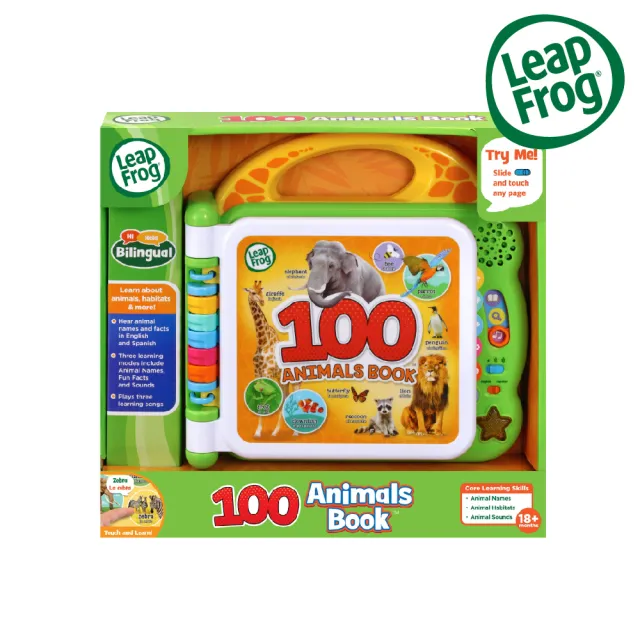 【LeapFrog】100單字動物互動認知圖鑑(有12種學習主題和超過100個單字)