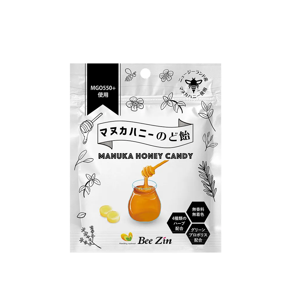 【BeeZin 康萃】日本麥蘆卡蜂蜜潤喉糖(10顆/包)